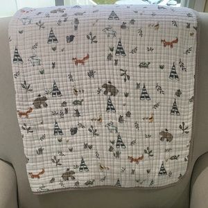 Little unicorn forest friends cotton muslin quilt